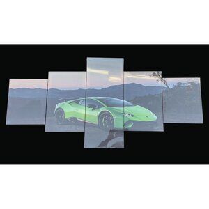 5-Piece Green Lamborghini Huracan Canvas Wall Art AM02 A
